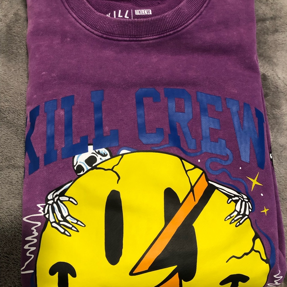 Kill Crew Purple Crewneck Sweater - Picture 2 of 4